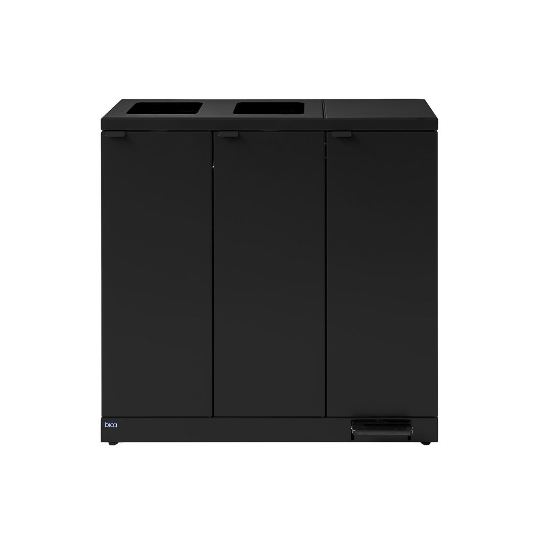 Avfallshantering BICA 3x65L pedal svart