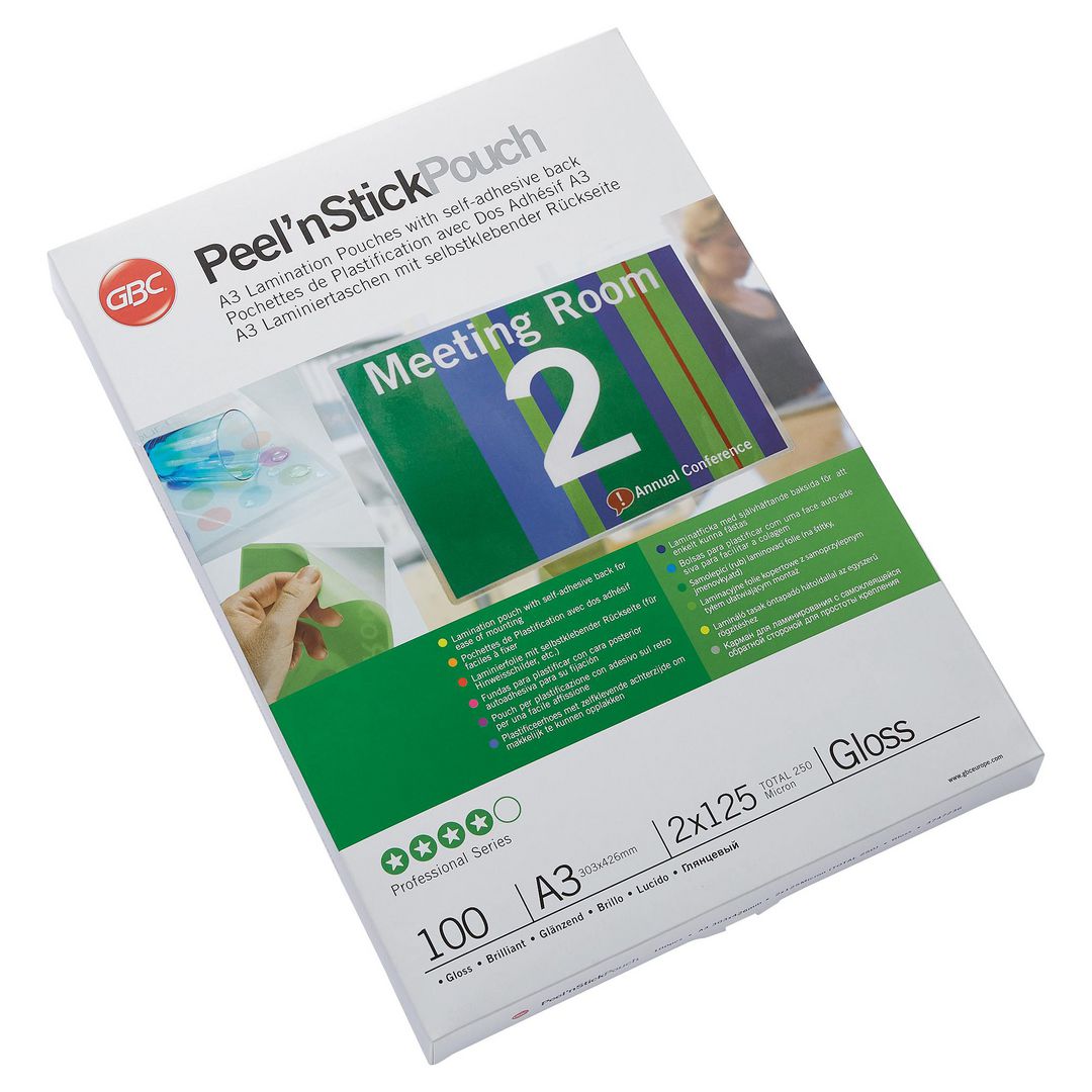 Laminat GBC S-H A3 125mic klar 100/fp