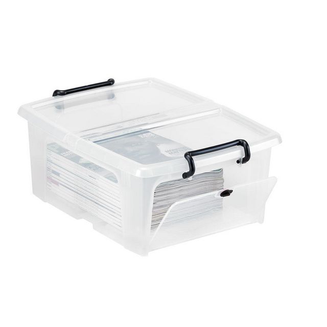 Plastlåda STRATA 20L klar med lock PP