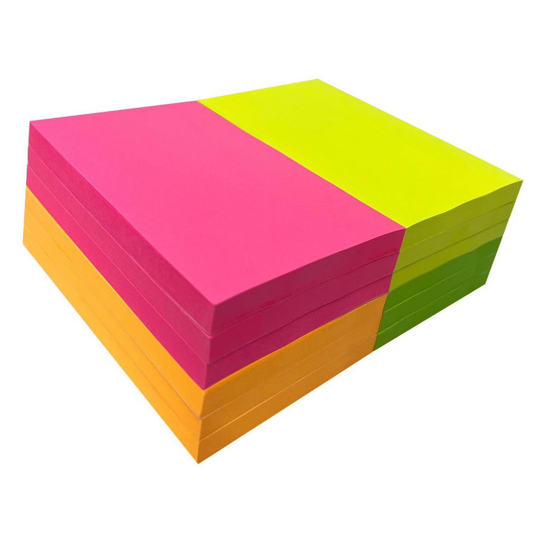Notes 76x127mm sort. färger (12 pack)