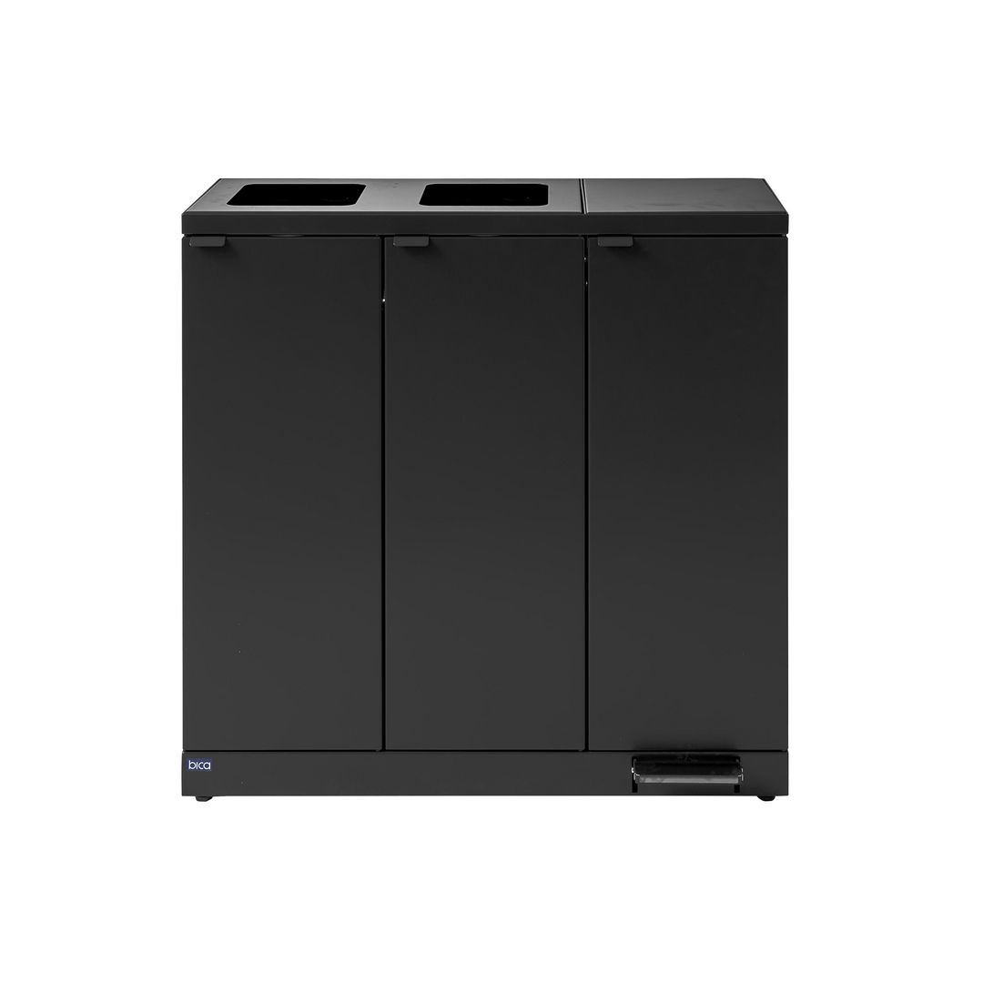 Avfallshantering BICA 3x65L pedal grå