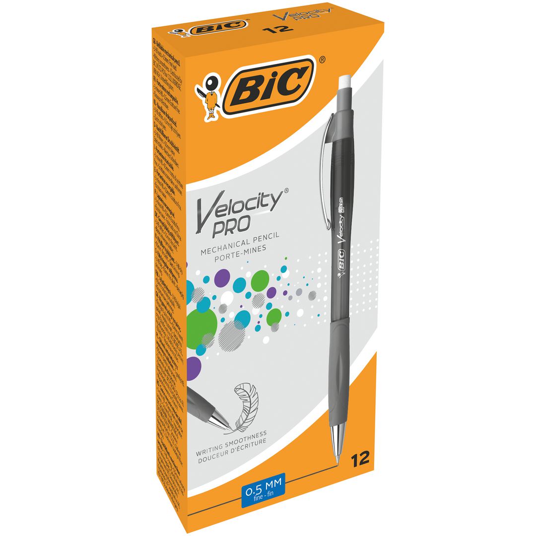 Stiftpenna Bic Velocity Pro 0,5mm grå (12 pack)