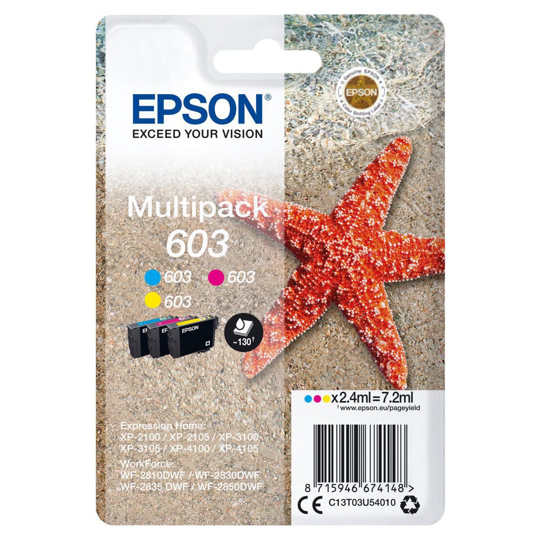Bläckpatron EPSON T03U 603 3-färg 3/fp