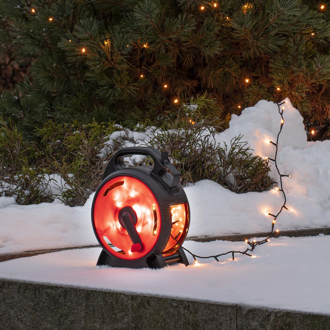Ljusslinga sladdvinda 400 amber LED 28m
