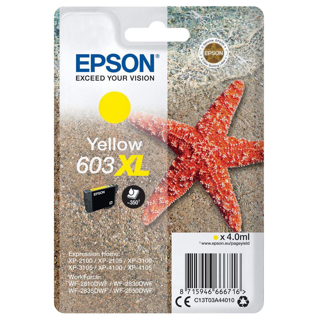 Bläckpatron EPSON T03U 603XL gul