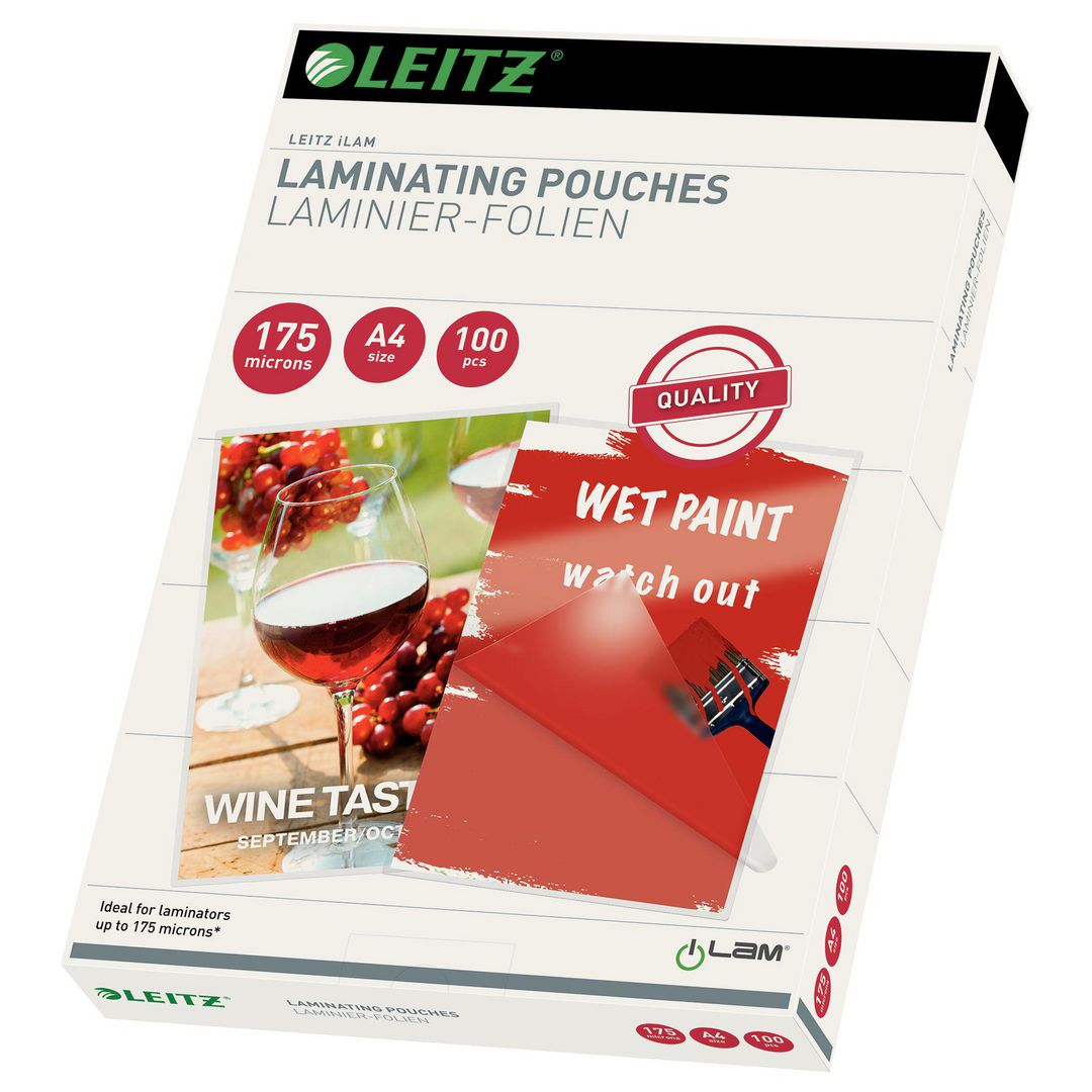 Laminat Leitz A4 175mic klar 100/fp