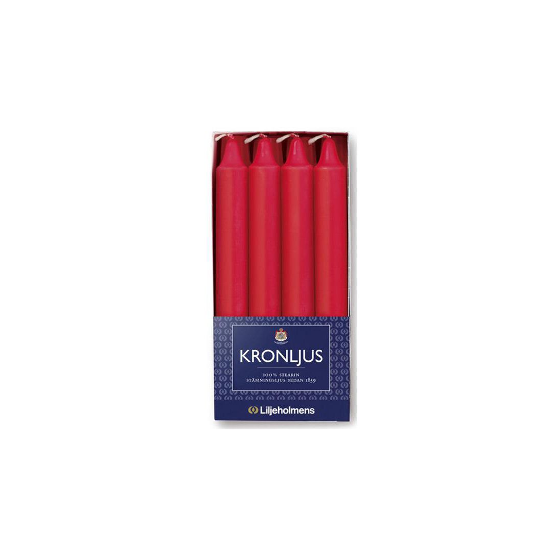 Kronljus LILJEHOLMENS 200mm röd 8/fp