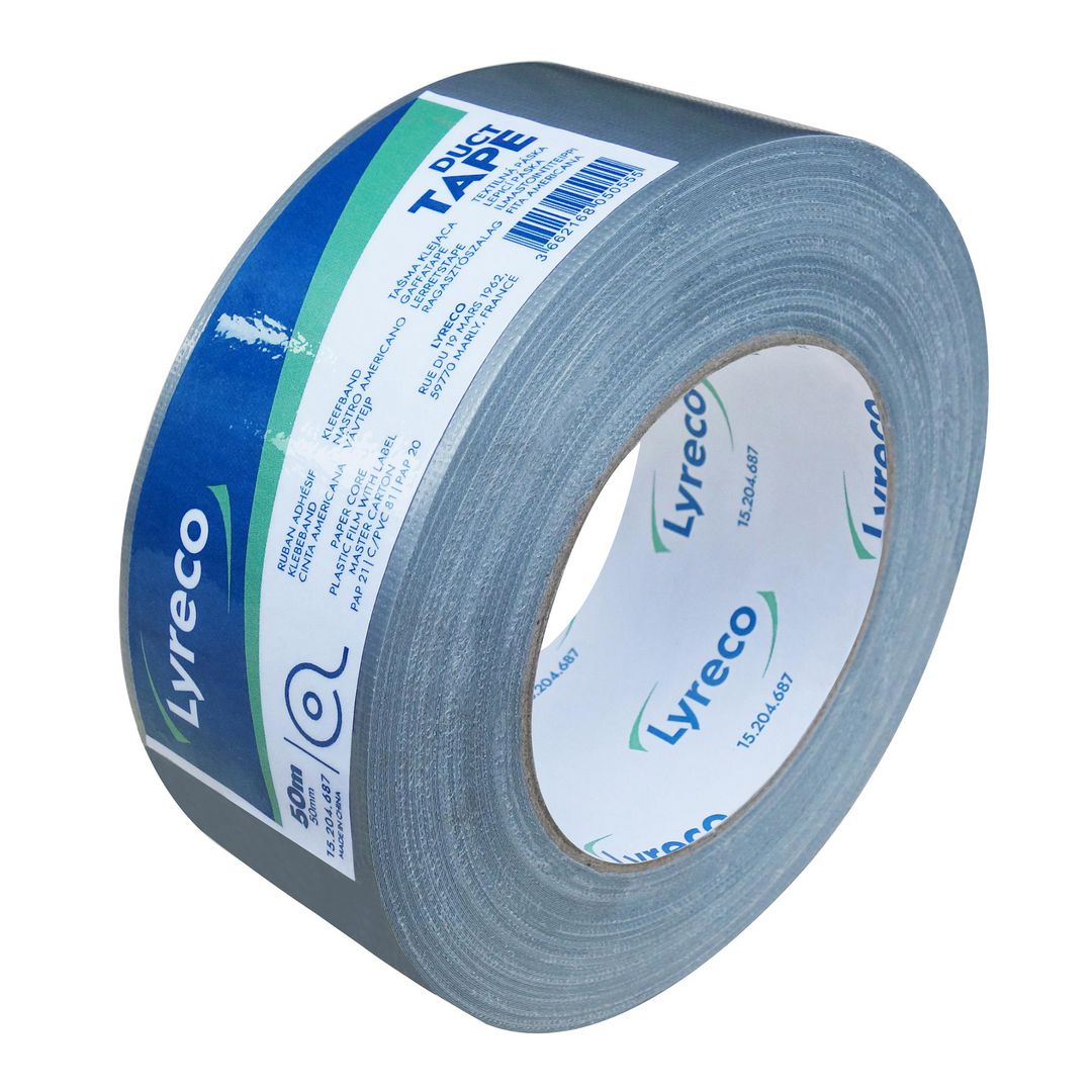 Vävtejp LYRECO 50mmx50m silver