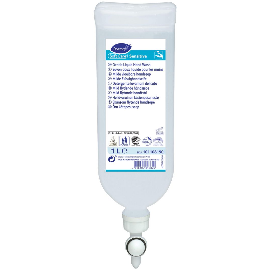 Tvål SOFT CARE Sensitive 1L (6 pack)