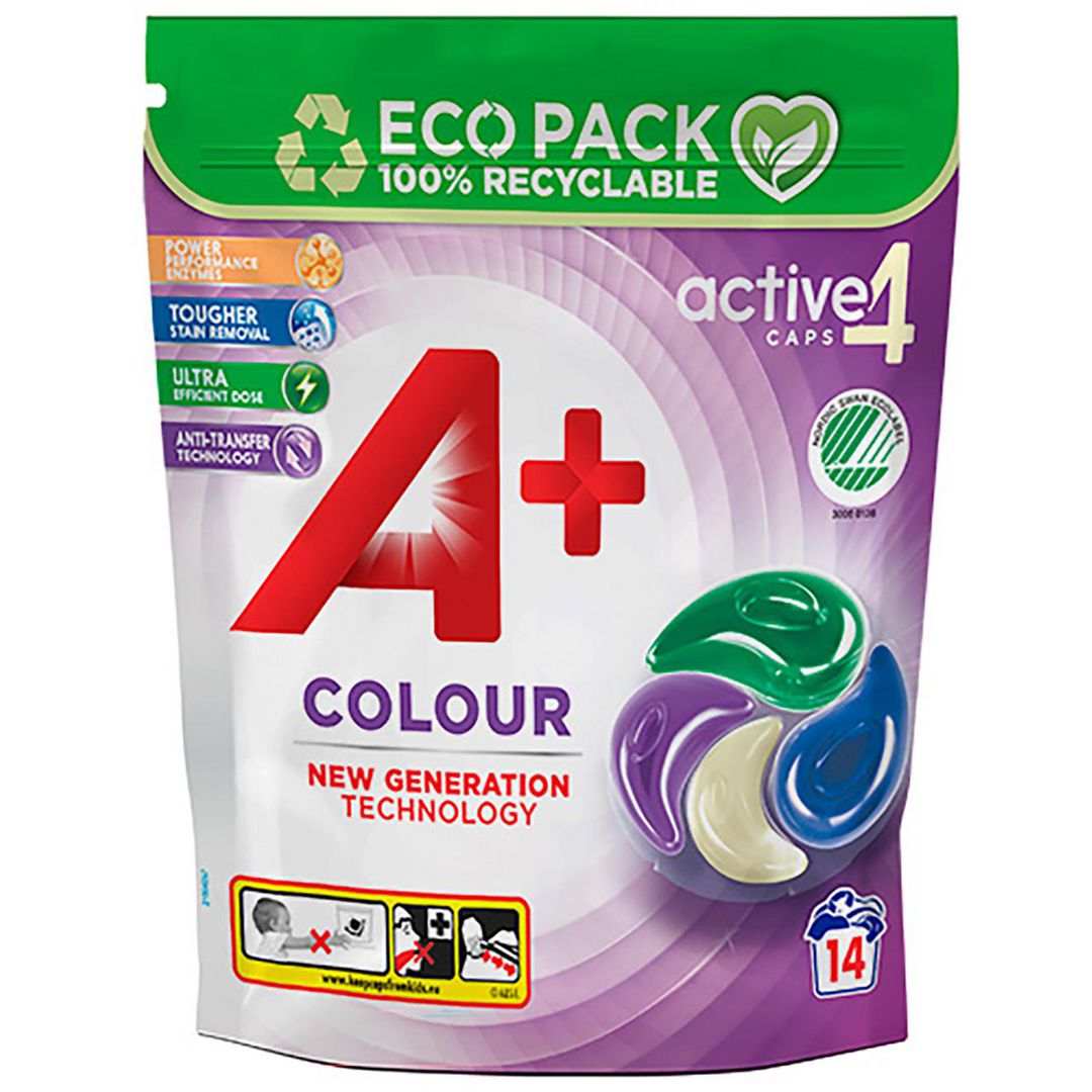Tvättkapslar A+ Color Active4 14/fp