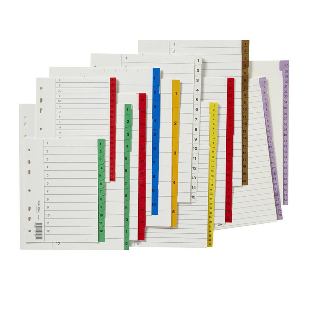 Register plastflik 1-20 brun 10/fp