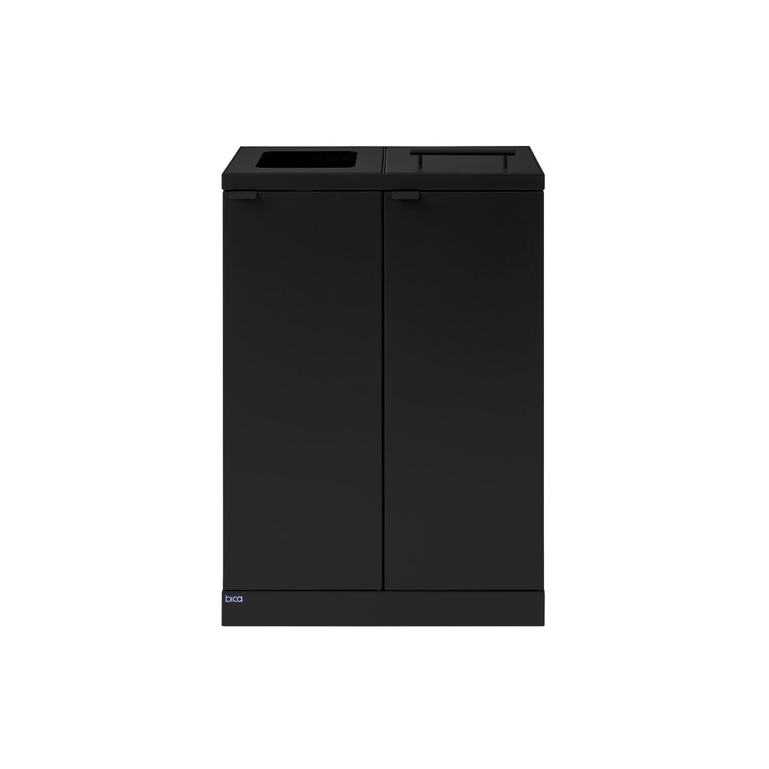 Avfallshantering BICA 2x65L kombo svart
