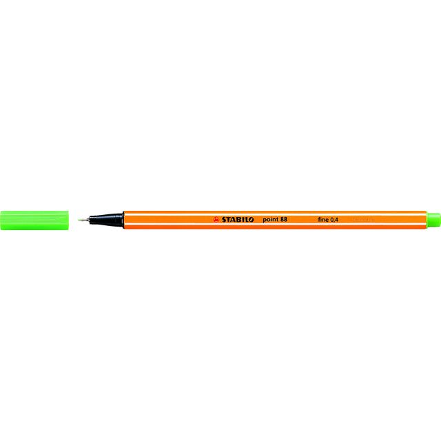 Fineliner Stabilo Point 88 ljusgrön (10 pack)
