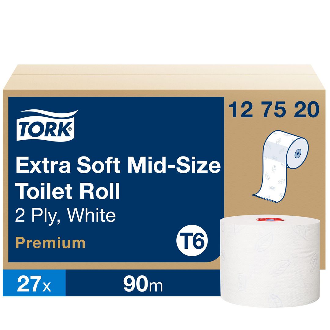 Toalettpapper TORK Pre T6 2-lag vit (27 pack)