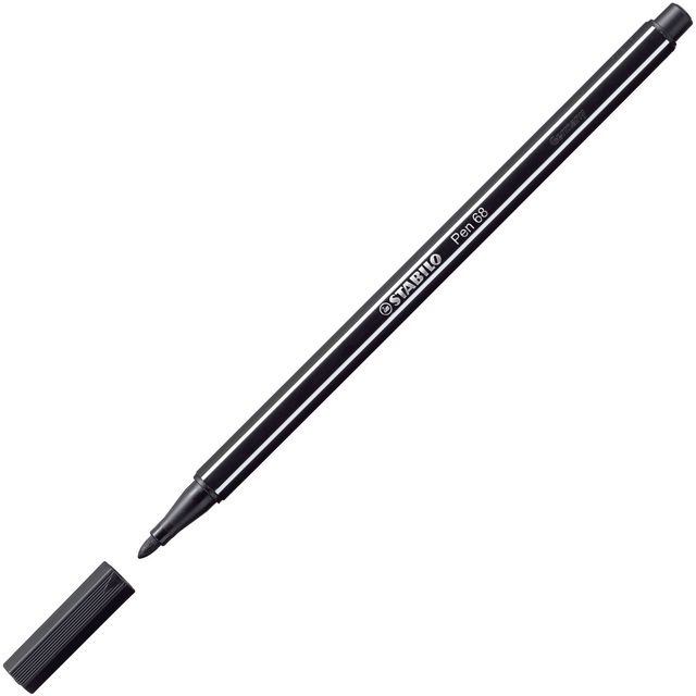 Fineliner STABILO Pen 68 svart (10 pack)