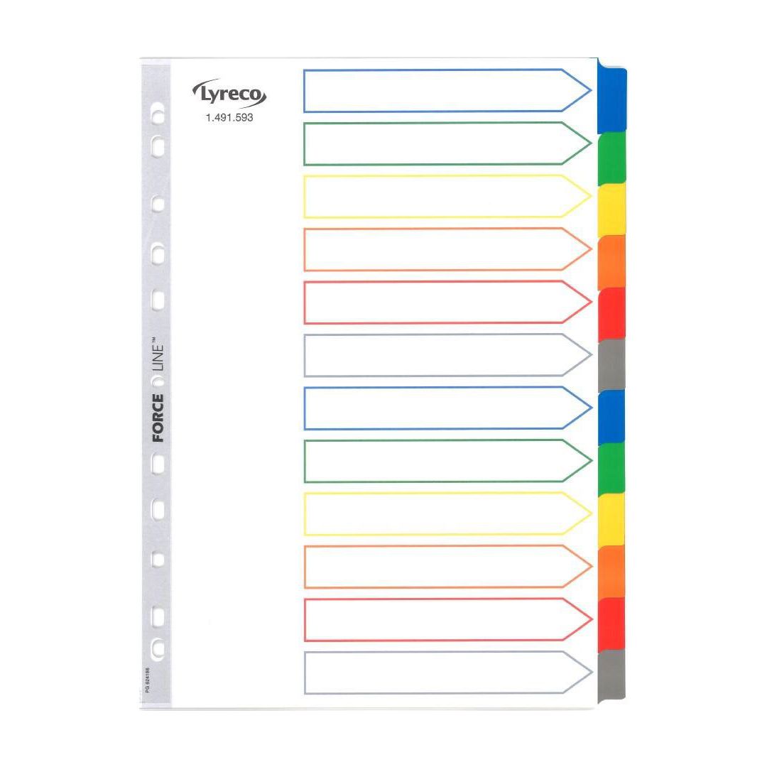 Kartongregister Lyreco A4 1-15 vit
