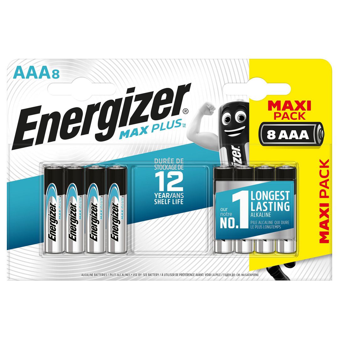 Batteri Energizer Max Plus AAA 8/fp