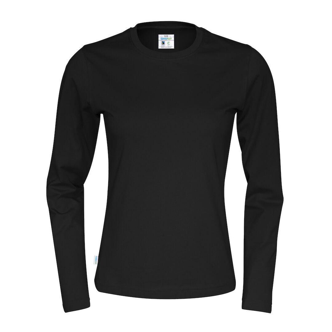 T-shirt LÄ 141019 GOTS dam svart XS