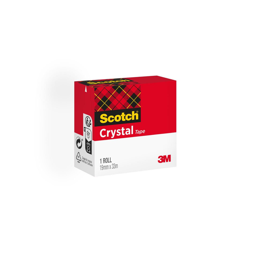 Kontorstejp Scotch Crystal 33mx19mm