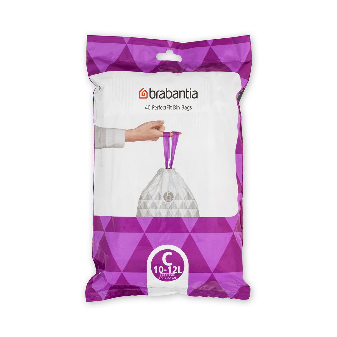Insatspåse C BRABANTIA 10-12L vit 40/fp