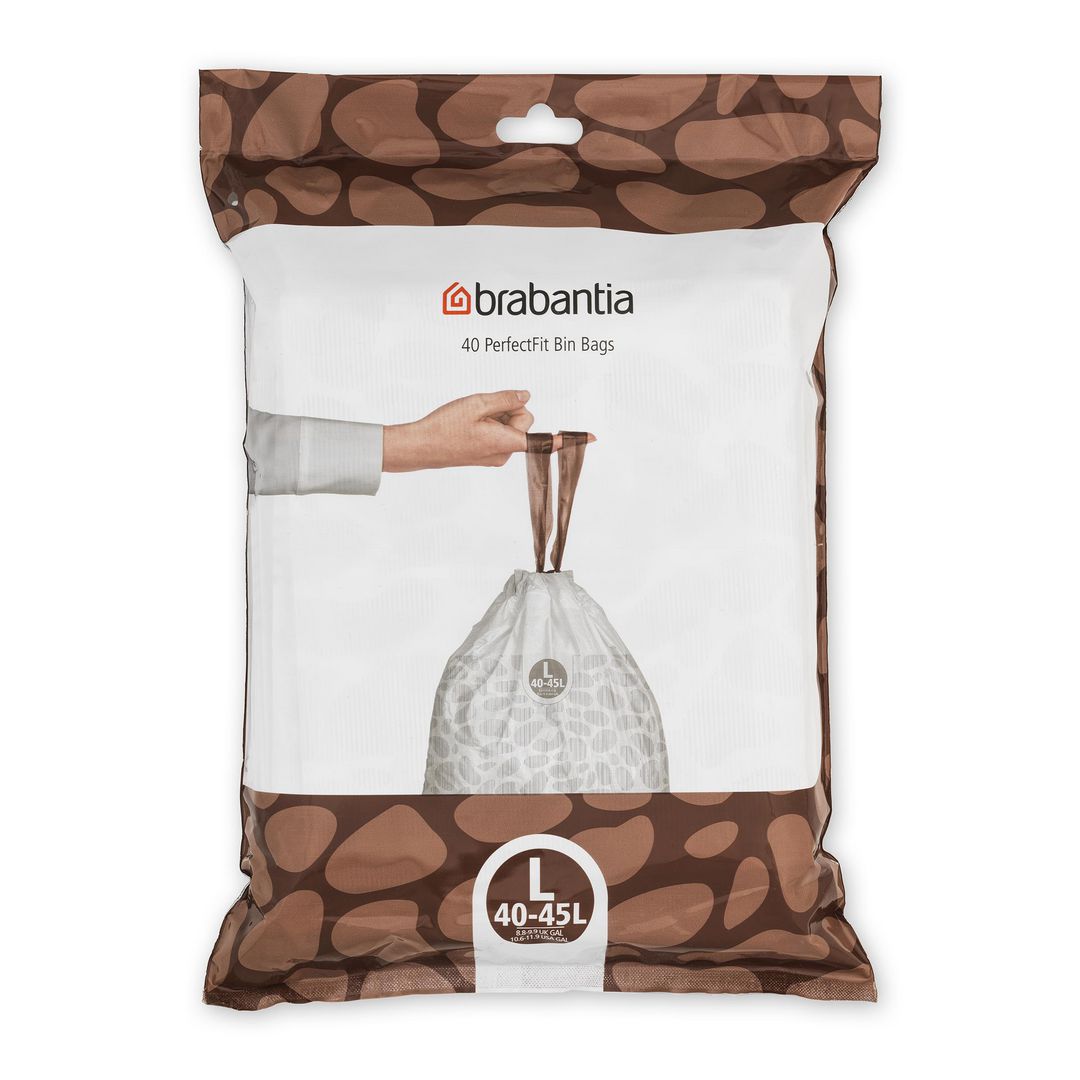 Insatspåse L BRABANTIA 40-45L vit 40/fp