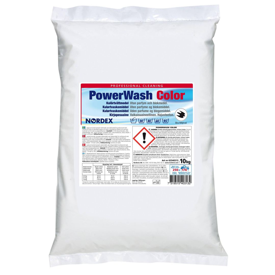 Tvättmedel NORDEX PowerWash Color 10kg
