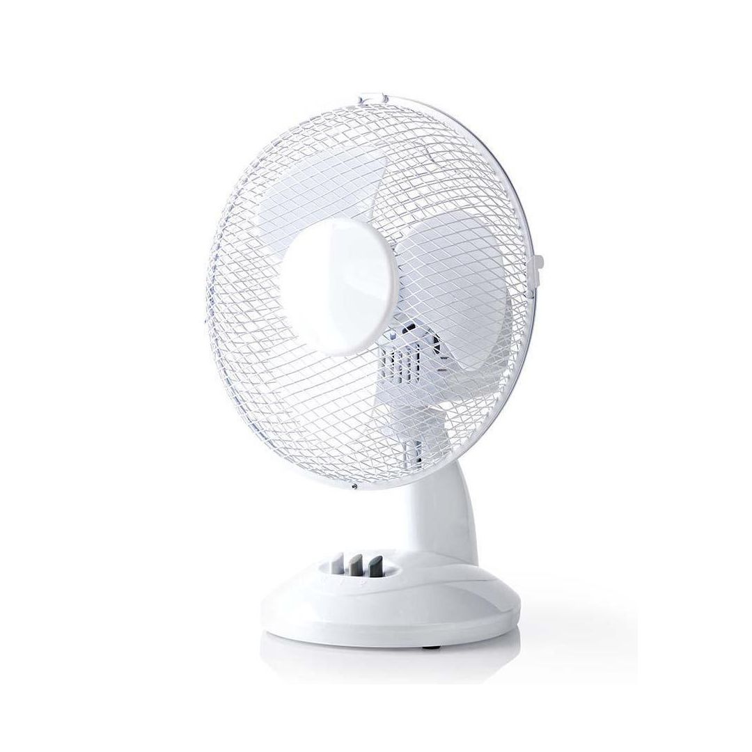 Bordsfläkt NEDIS 23 cm 22W plast vit
