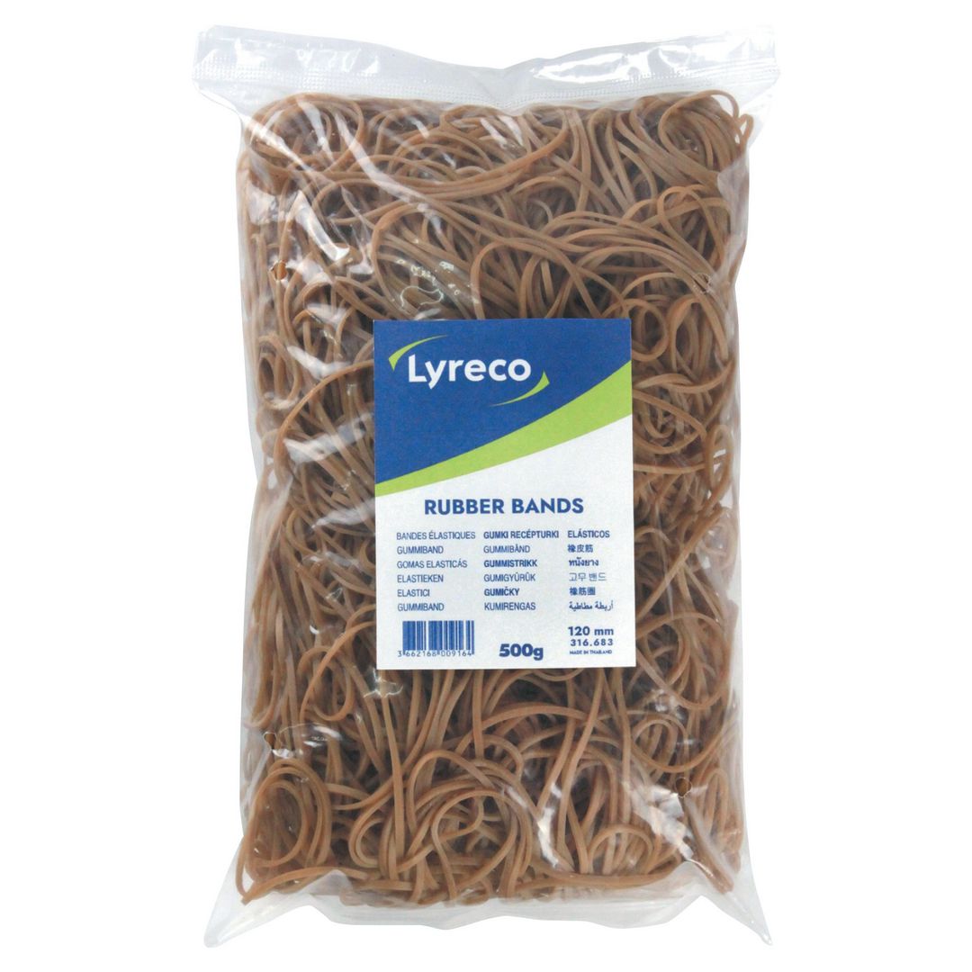 Gummiband LYRECO 120x2mm 500g 860/fp