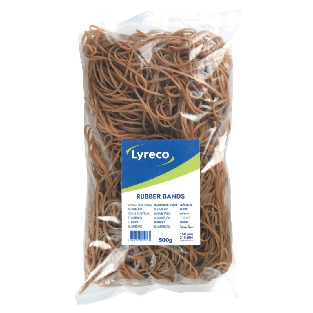 Gummiband LYRECO 150x2mm 500g 250/fp