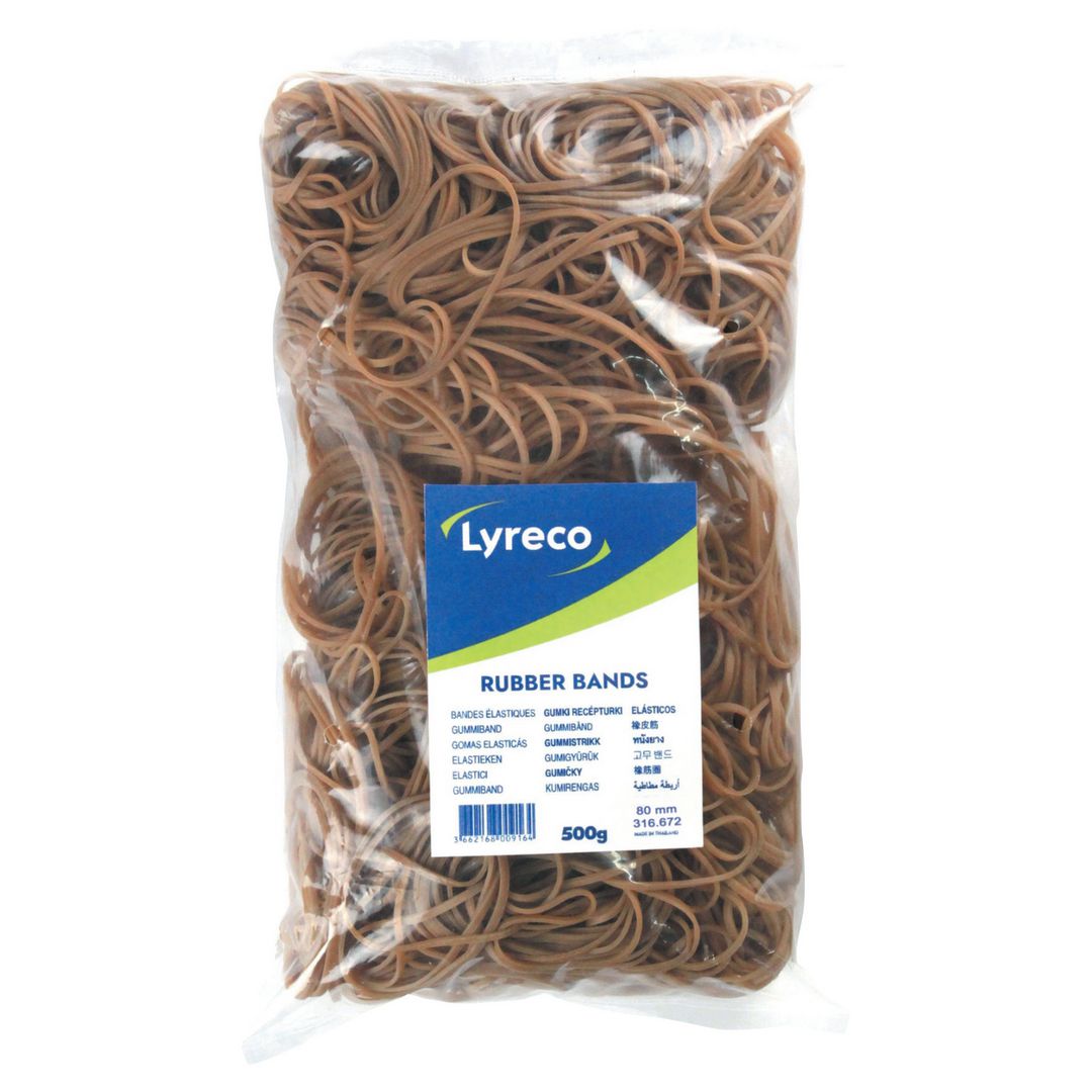 Gummiband LYRECO 80x2mm 500g 1320/fp