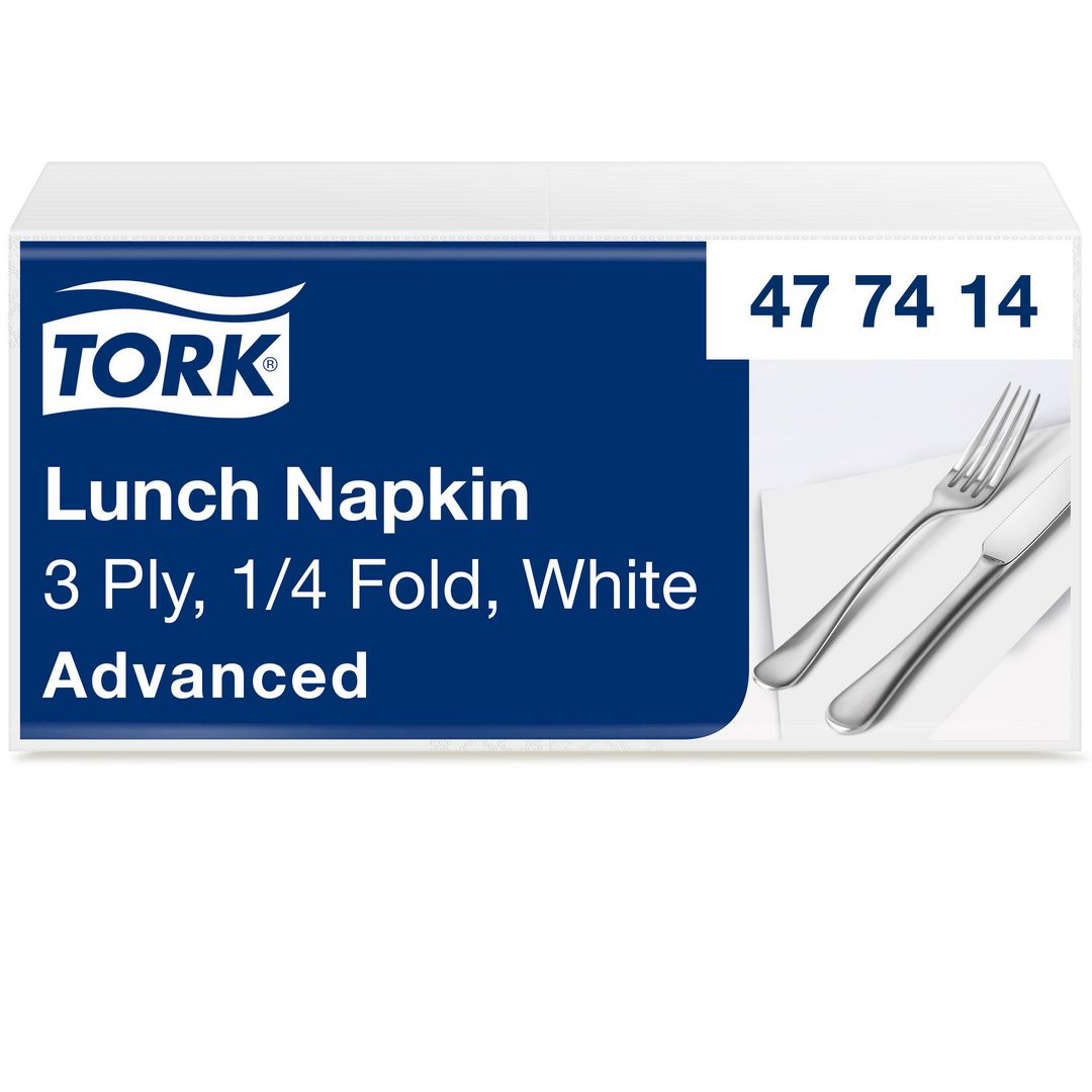 Servett TORK Lunch 3-lags vit 150/fp