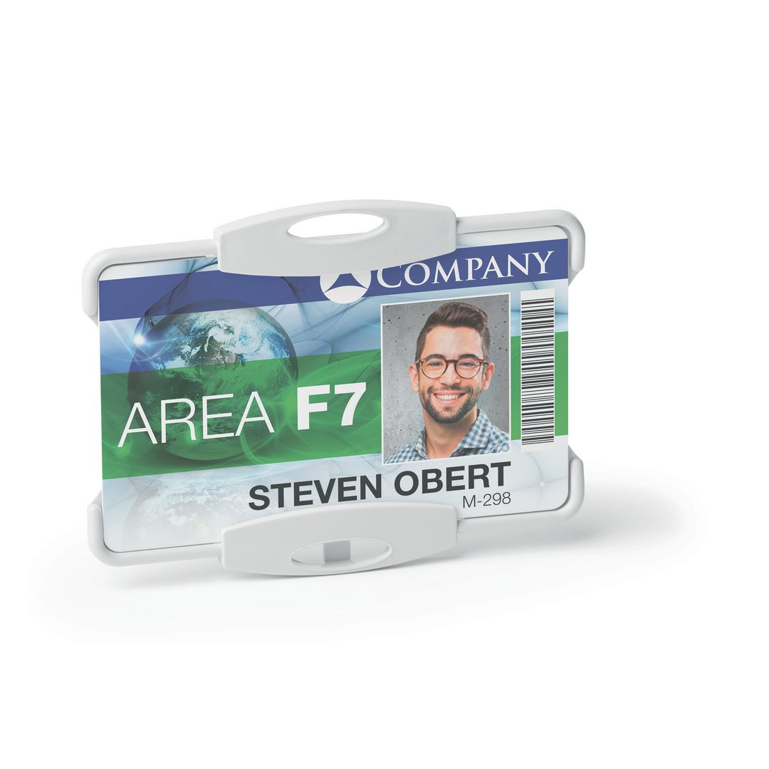 Korthållare DURABLE ECO 1 kort grå 10/fp
