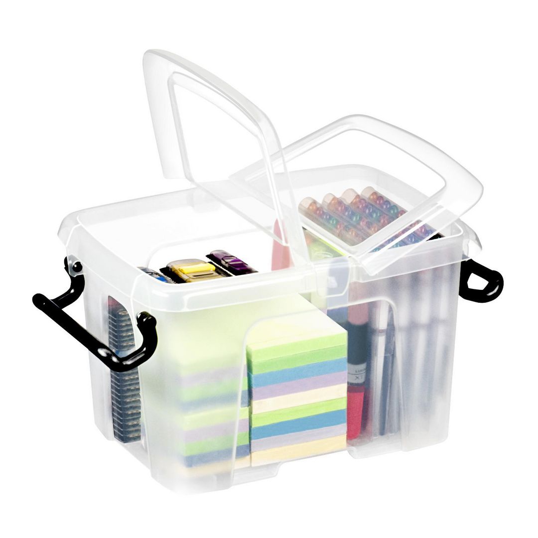 Plastlåda STRATA 6L klar med lock PP