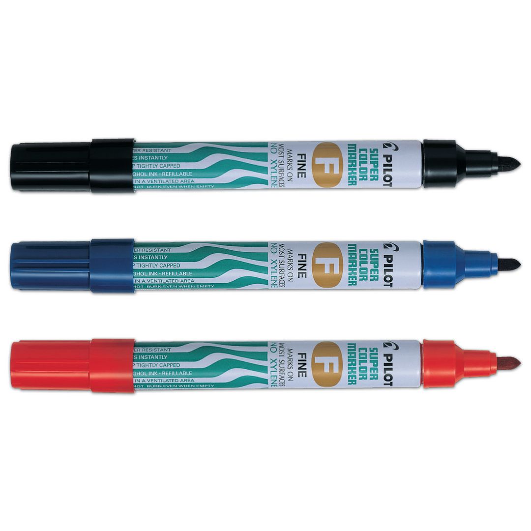 Märkpenna Pilot Super Color F blå (12 pack)