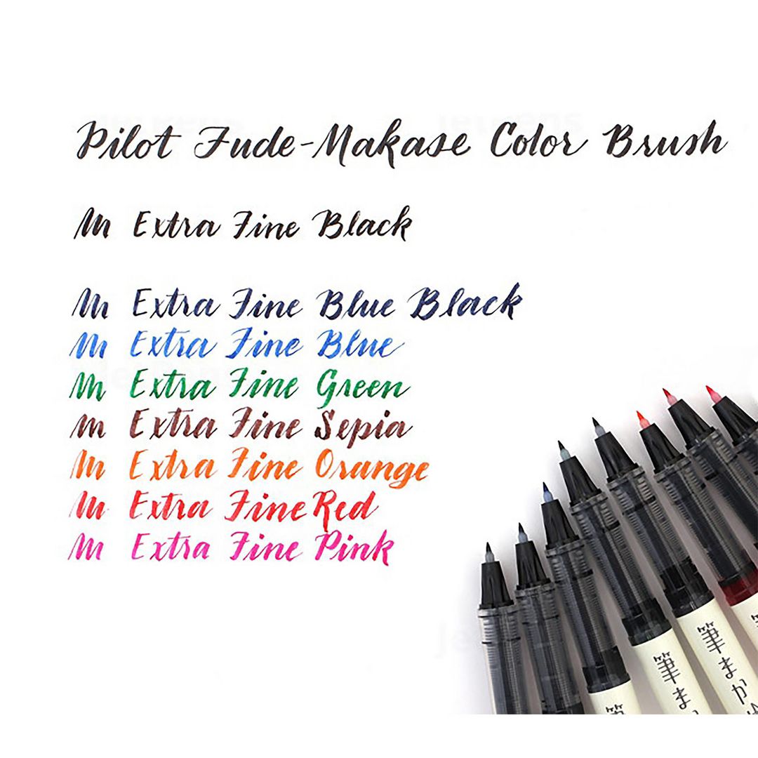 Fineliner Pilot Brush pen svart (5 pack)
