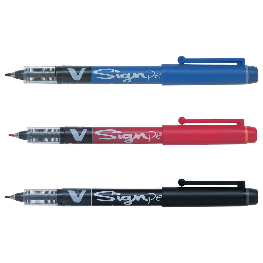 Fineliner PILOT V-Sign Pen röd (12 pack)