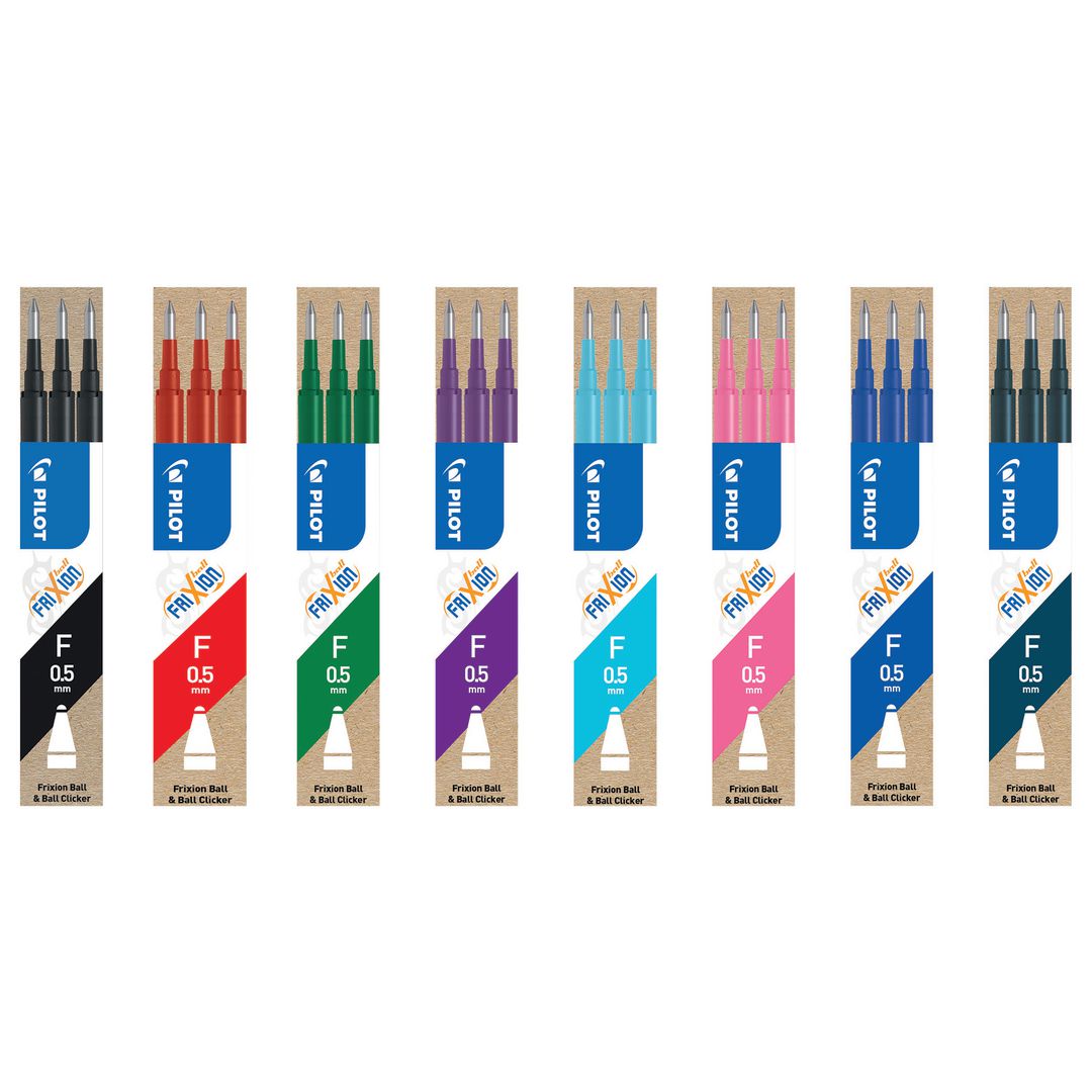 Refill PILOT Frixion 0,5mm svart 3/fp