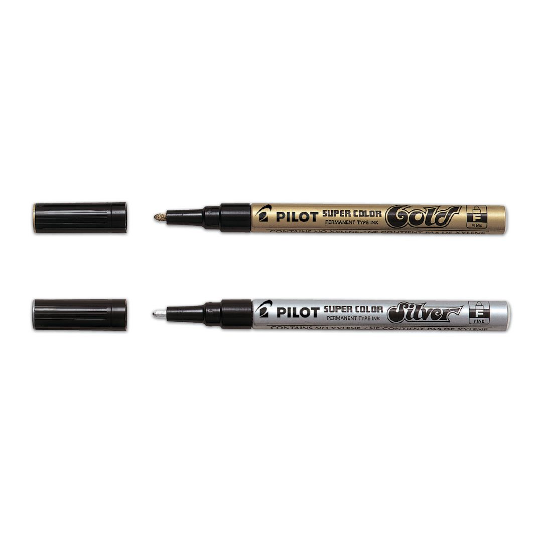 Märkpenna Pilot Super Color F silver (12 pack)