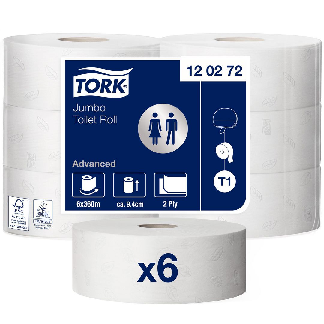 Toalettpapper TORK Adv T1 2-lag 360m (6 pack)
