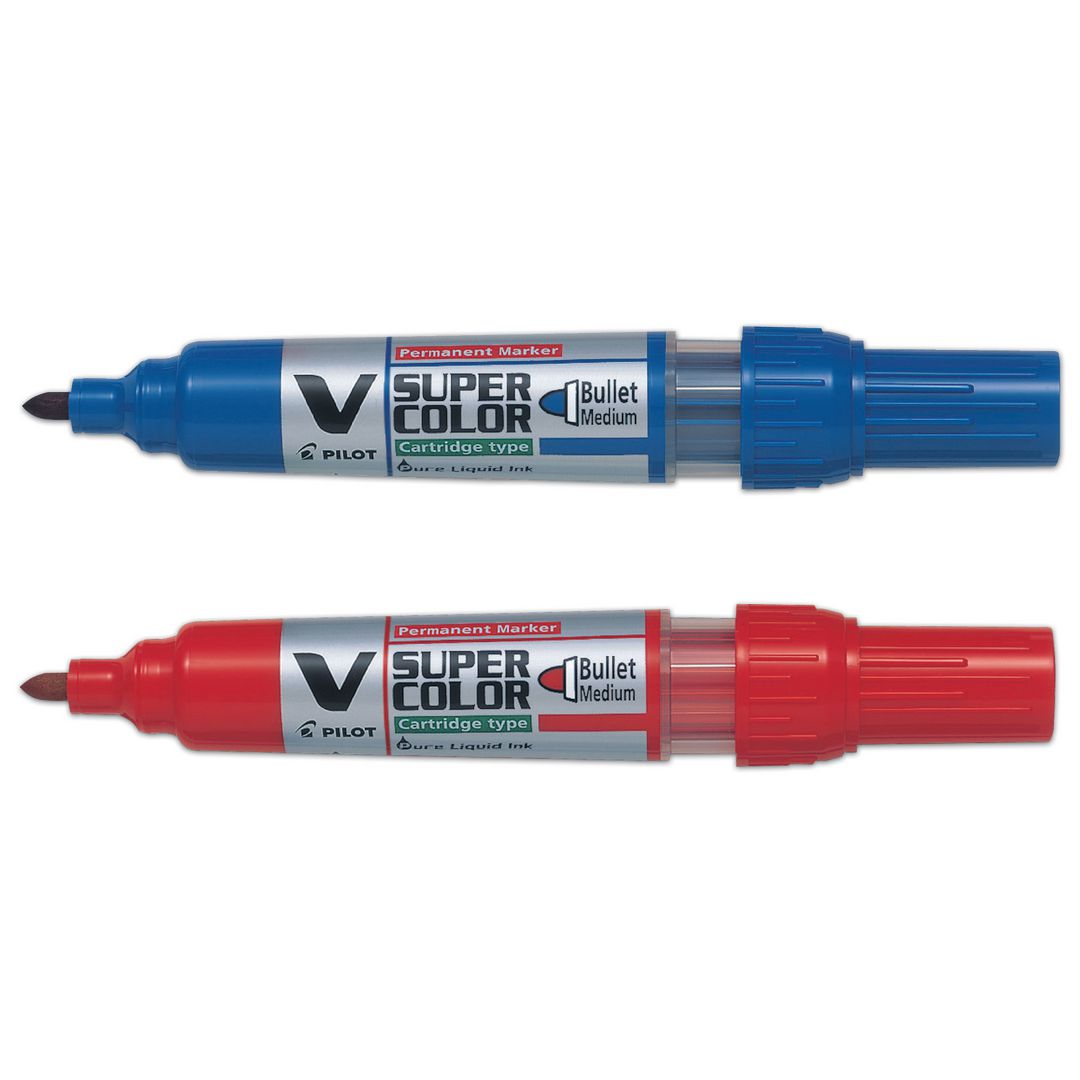 Märkpenna PILOT V Super Color rund röd (10 pack)