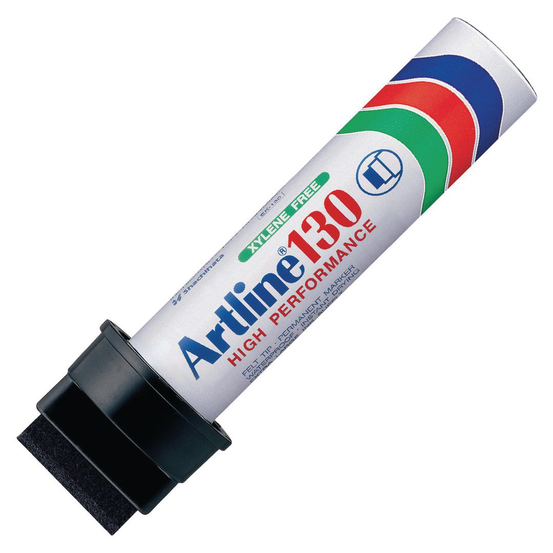 Märkpenna Artline 130 rak 30mm svart (6 pack)