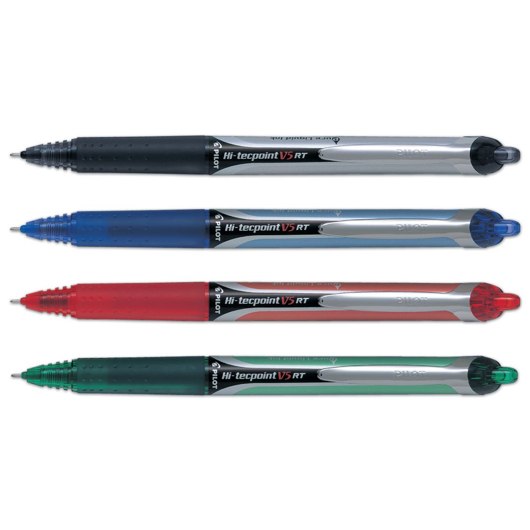 Bläckkulpenna Pilot Hi-Tec V5 RT svart (12 pack)