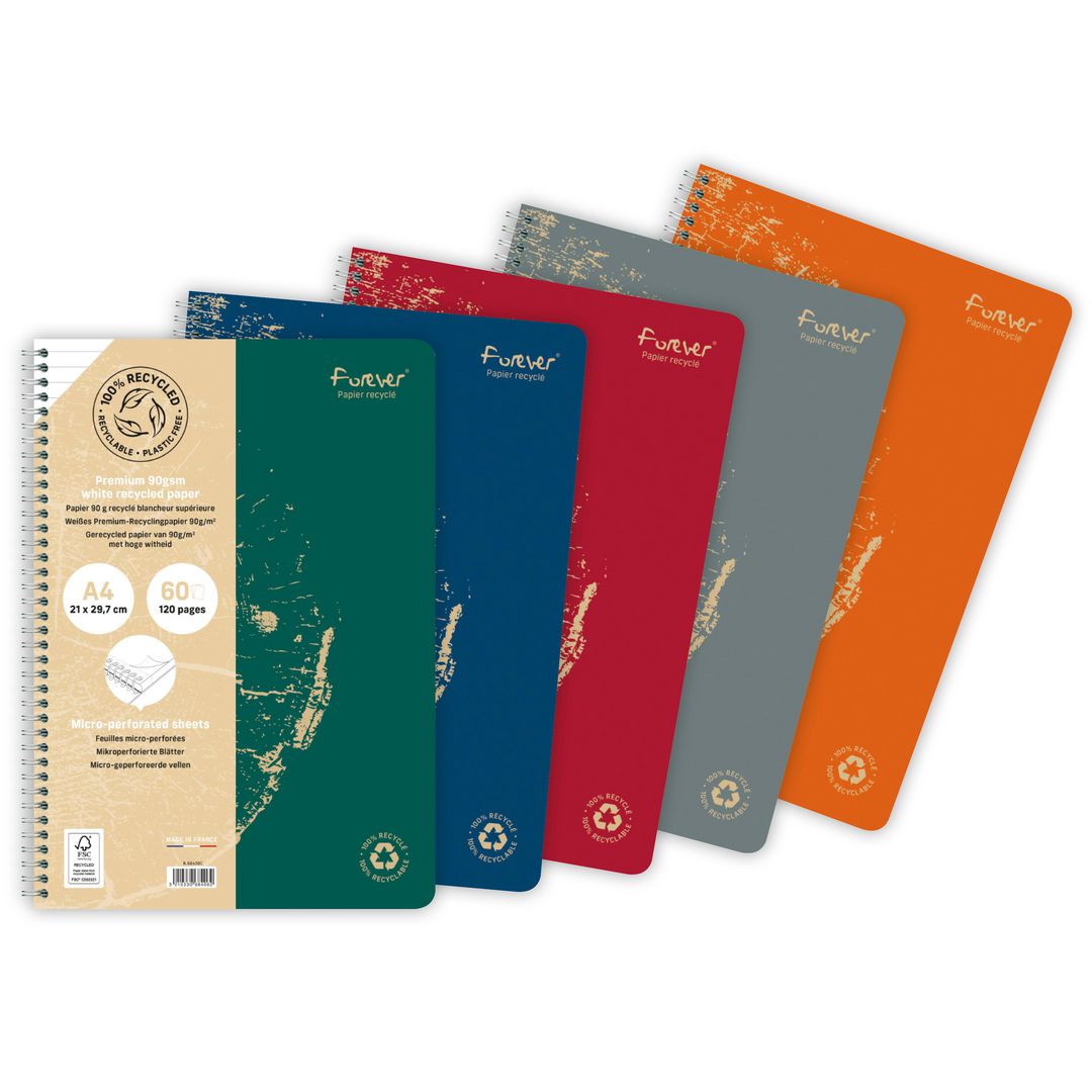 Anteckningsblock Forever A4 linjerat (5 pack)