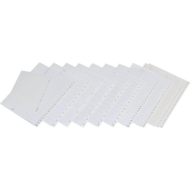 Plastregister A4+ A-Ö 225/240x297mm vit (10 pack)