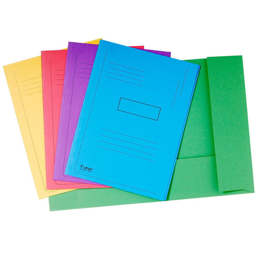 Mapp EXACOMPTA 2-klaff 290g A4 sorterade (50 pack)