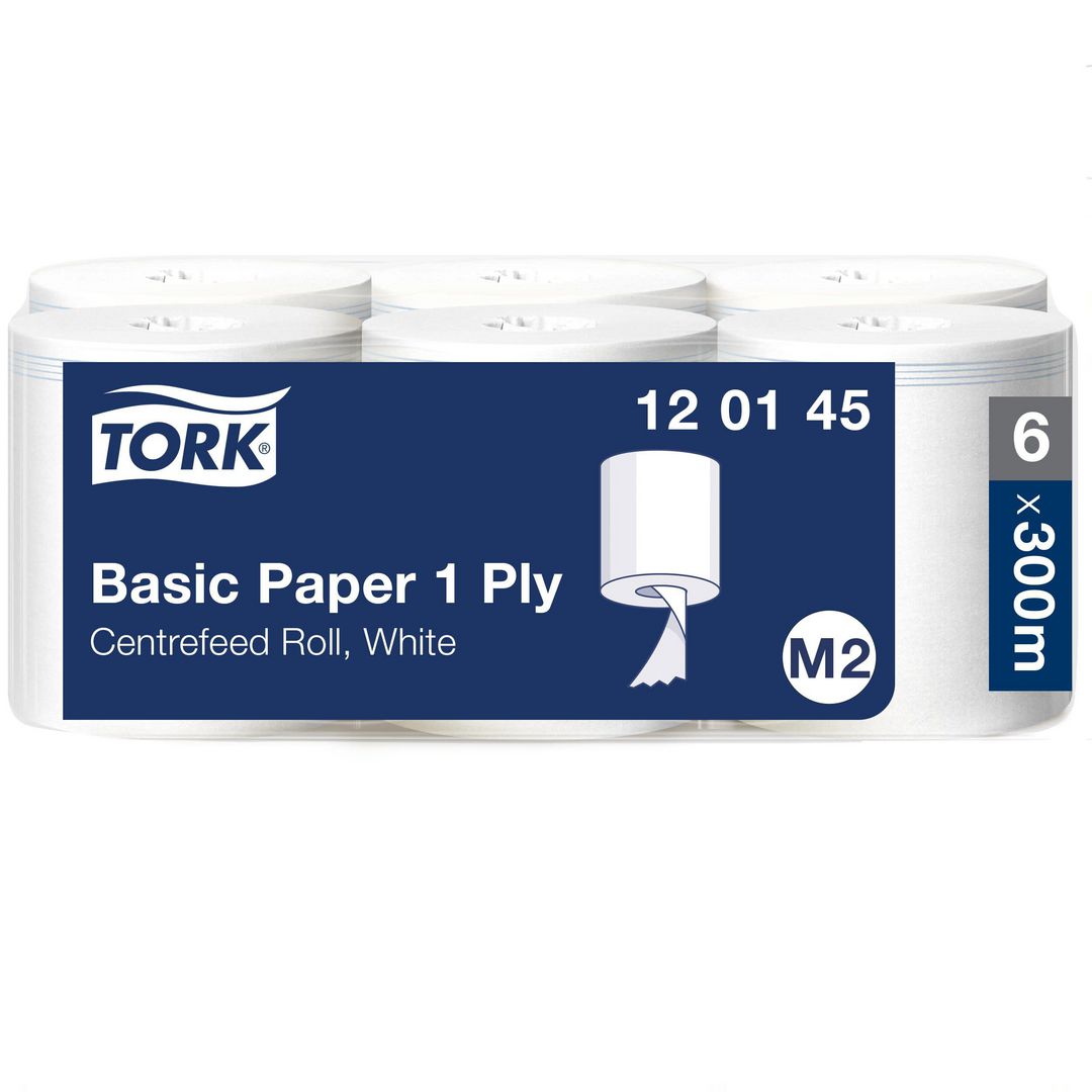 Torkrulle TORK Uni M2 1-lag vit 300m (6 pack)