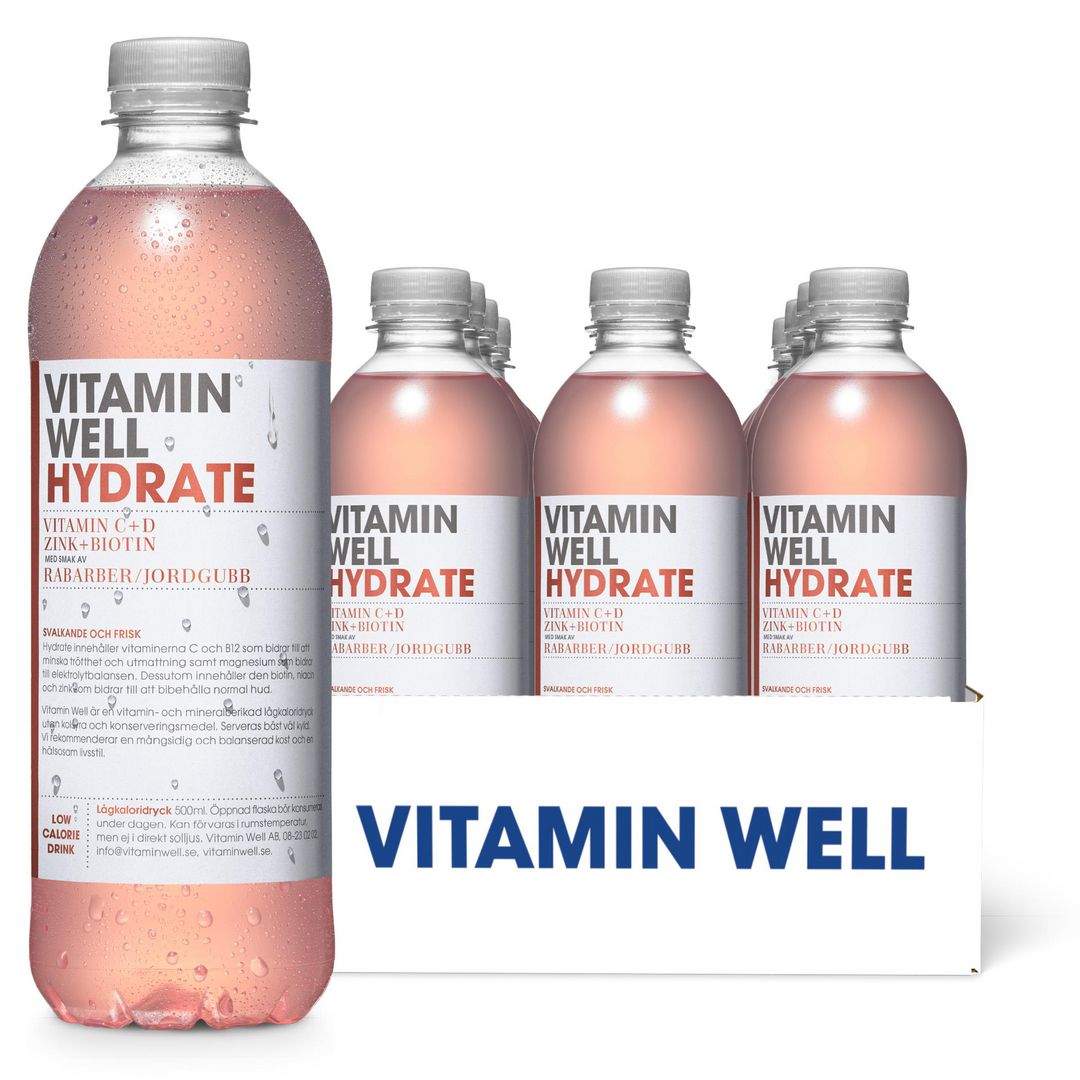 Dryck Vitamin Well Hydrate 50cl (12 pack)