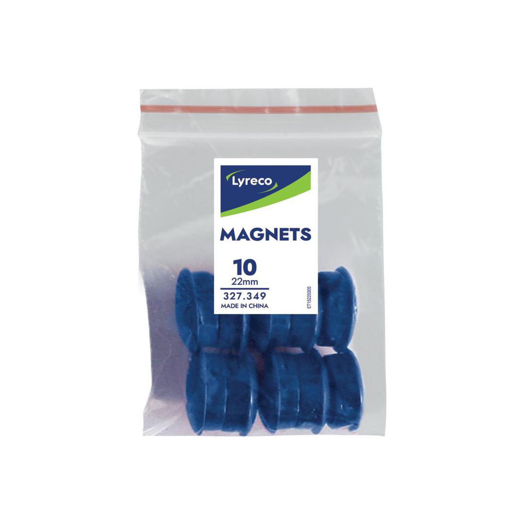 Magnetknappar Lyreco 22mm blå 10/fp