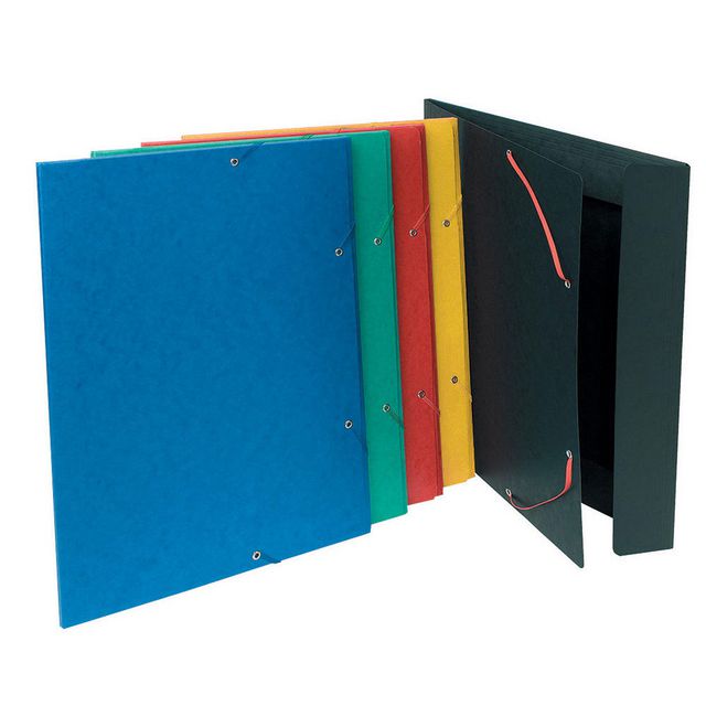 Gummibandsmapp 3-klaff A3 600g sort