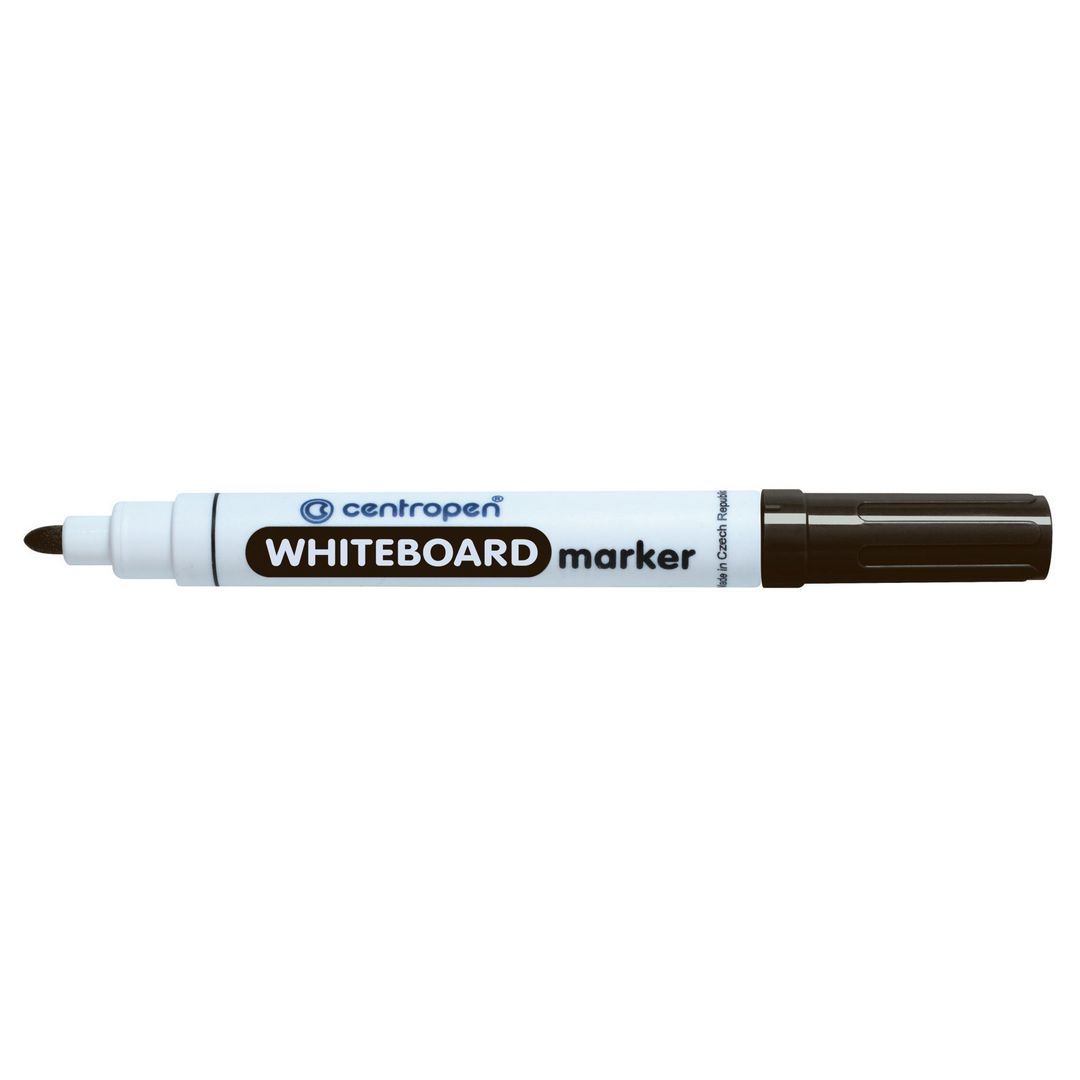 Whiteboardpenna CENTROPEN rund svart (10 pack)